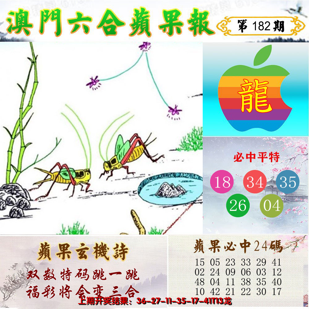 新澳彩182期:苹果报