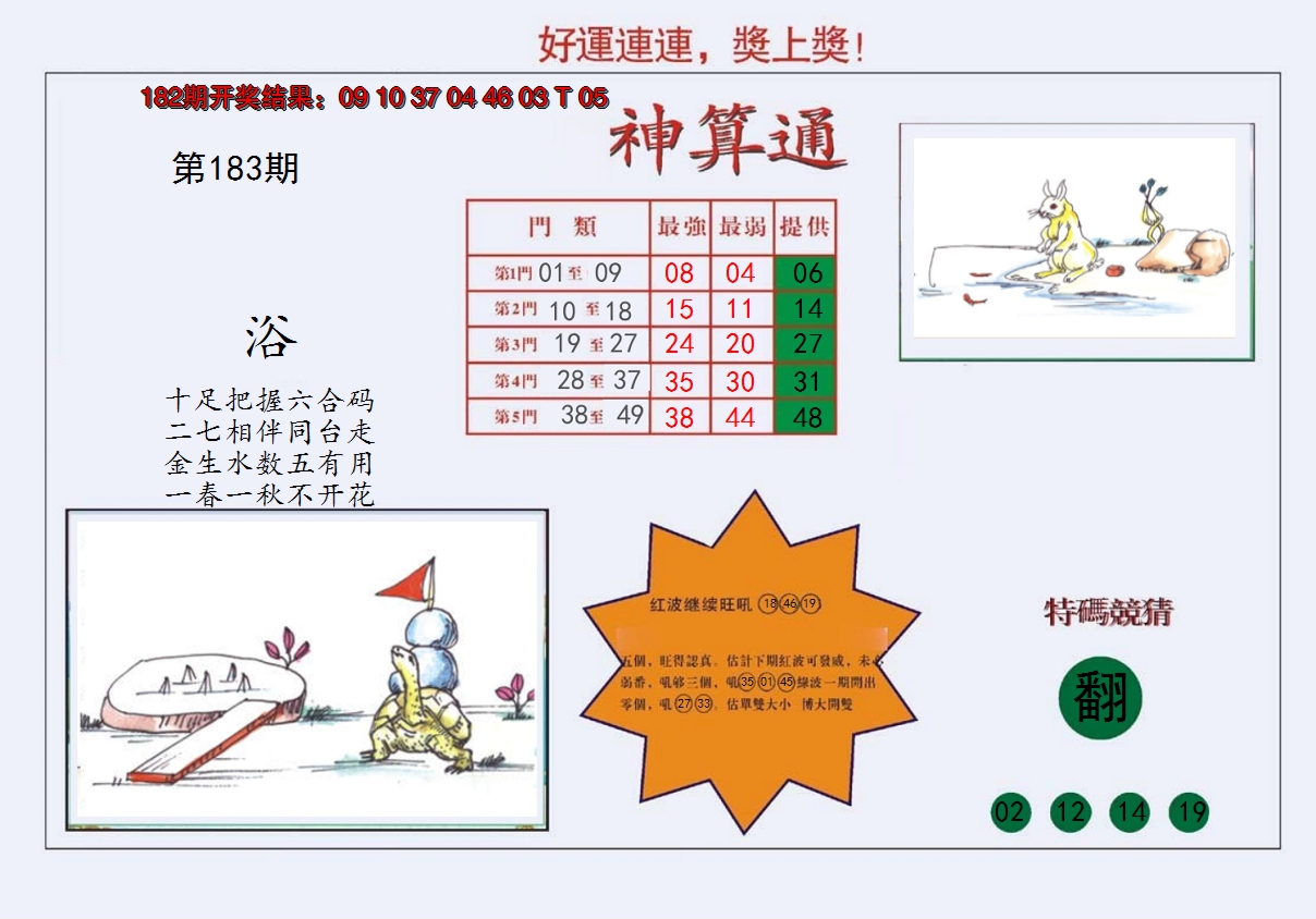 新澳彩183期:4-台湾神算