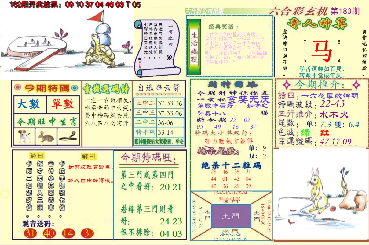 新澳彩183期:澳门六合玄机