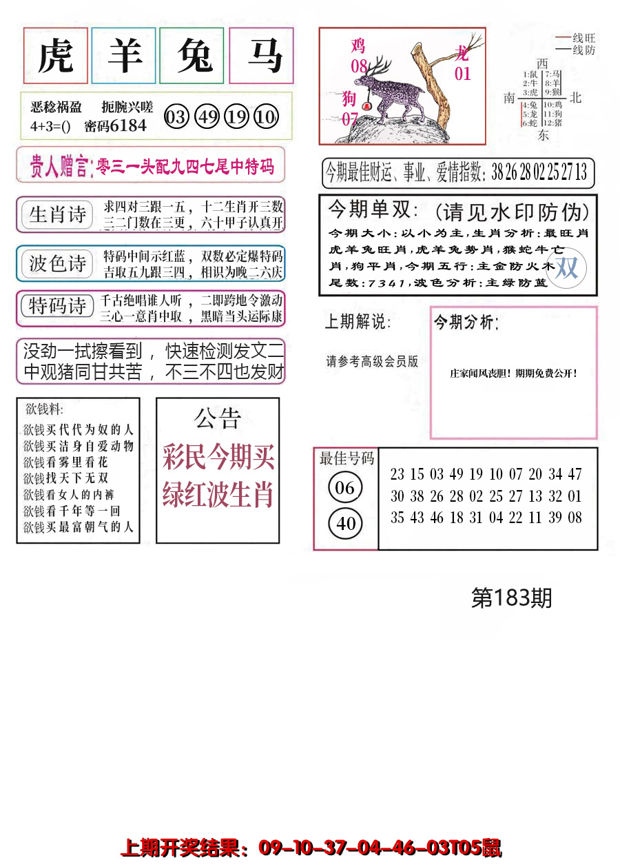 新澳彩183期:凤凰闲情A