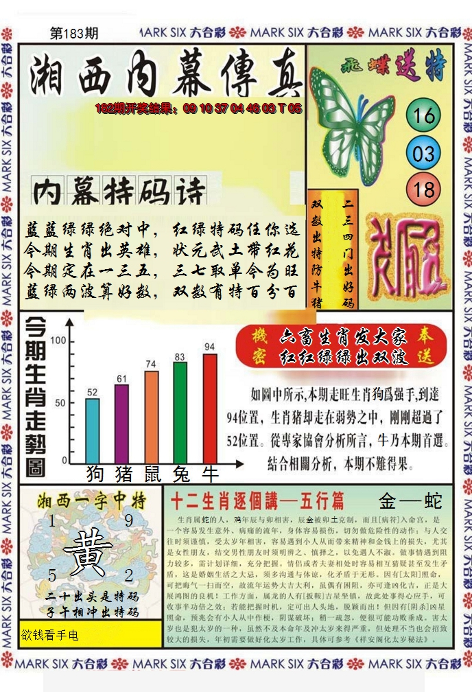 新澳彩183期:湘西内幕传真A