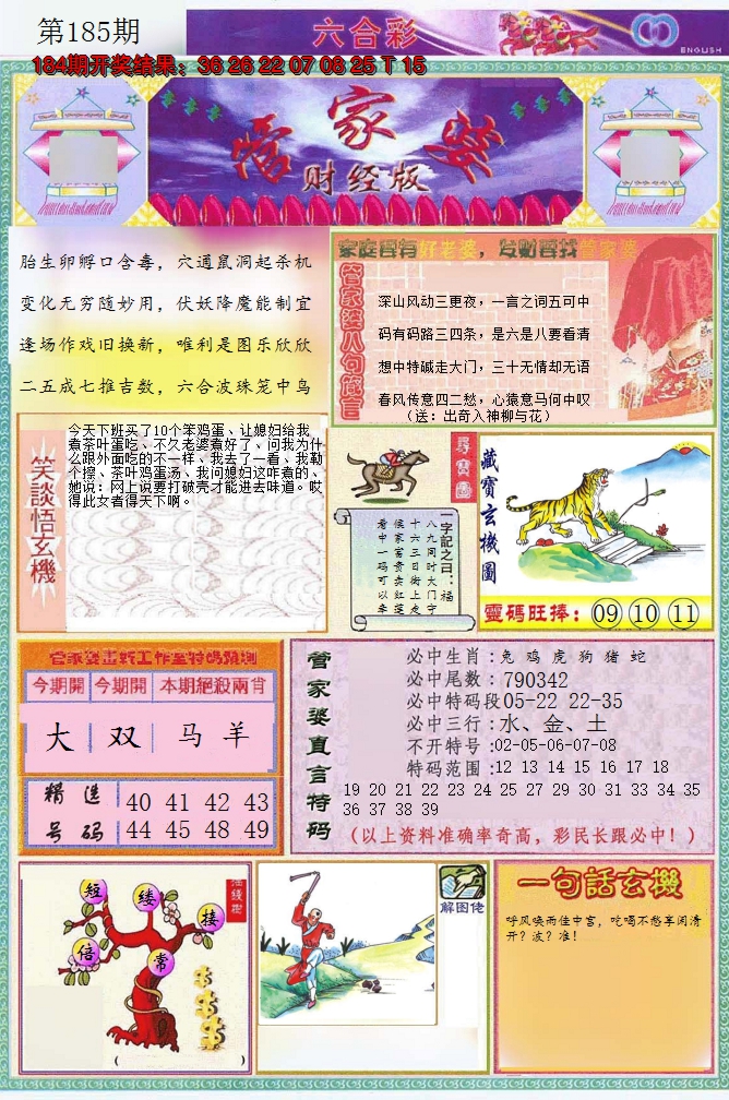 新澳彩185期:管家婆财经版