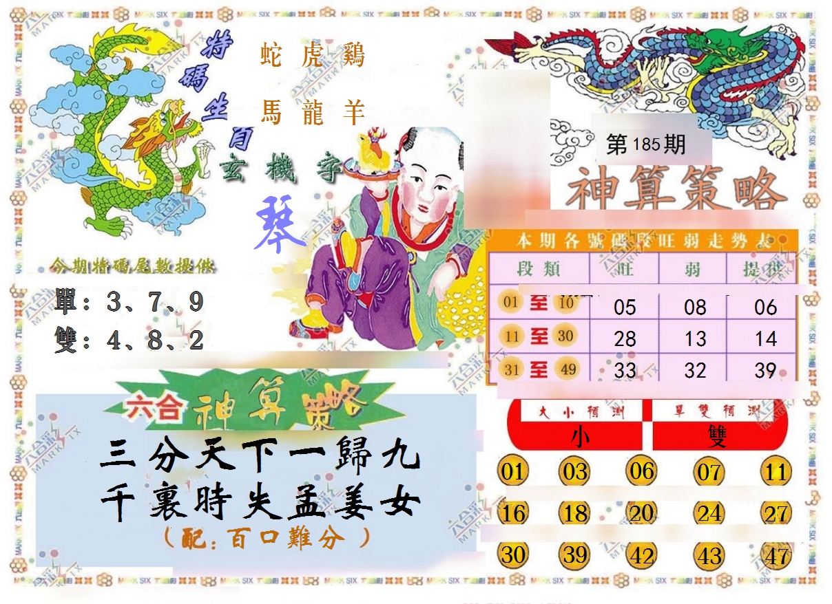 新澳彩185期:神算策略