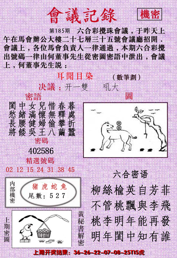 新澳彩185期:会议记录