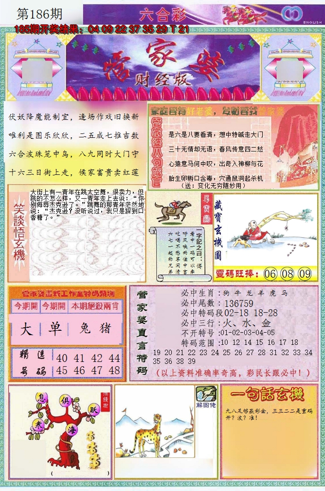 新澳彩186期:管家婆财经版