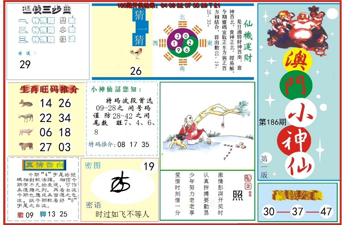 新澳彩186期:小神仙-1