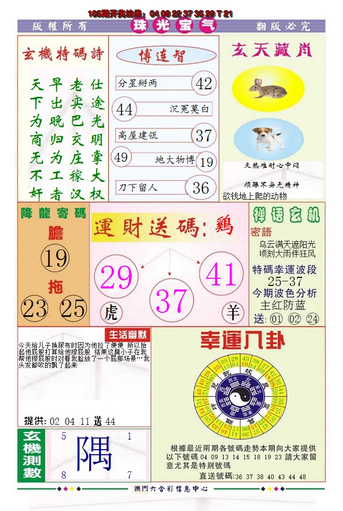 新澳彩186期:珠光宝气