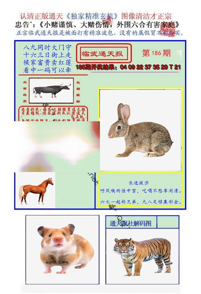 新澳彩186期:临武通天报