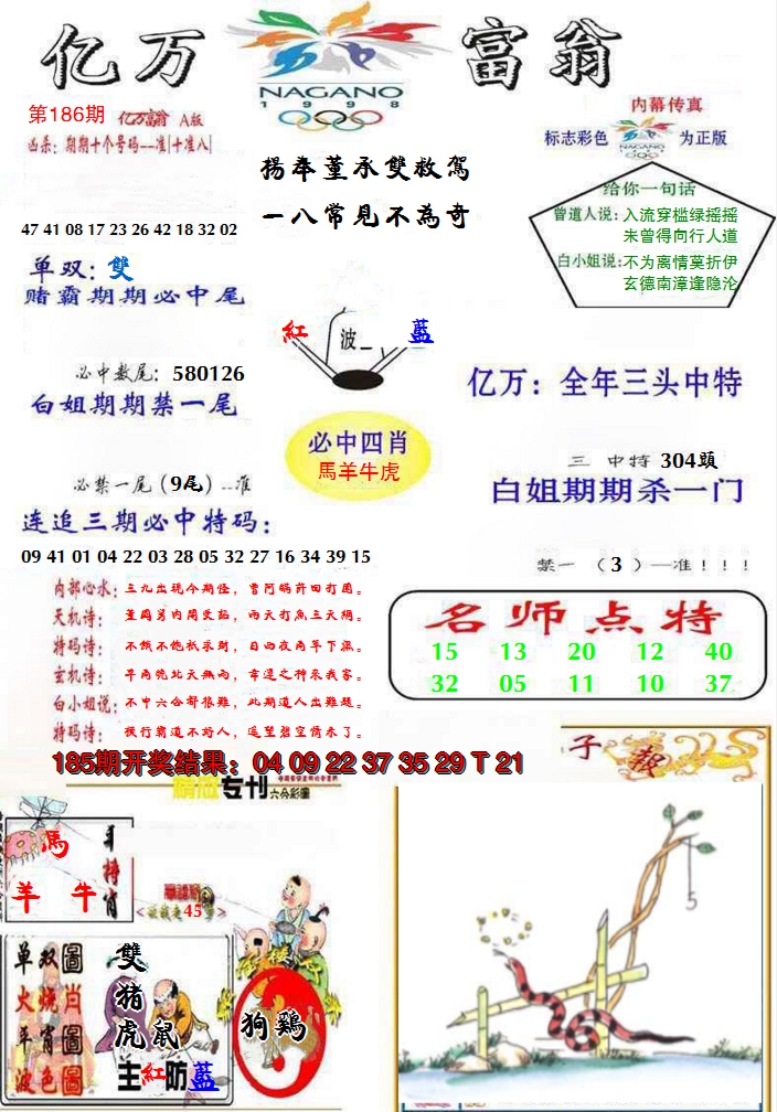 新澳彩186期:亿万富翁A