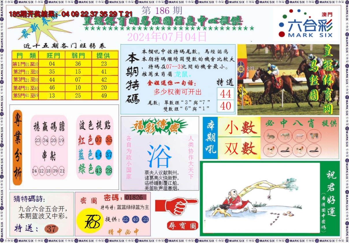 新澳彩186期:体育网马经图