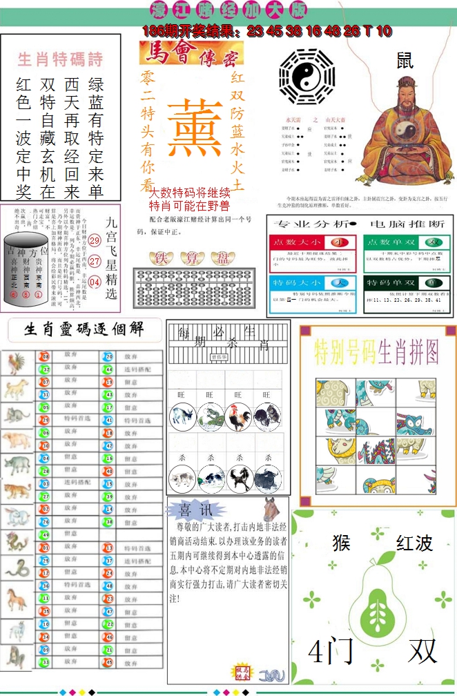 新澳彩187期:濠江赌经B加大版