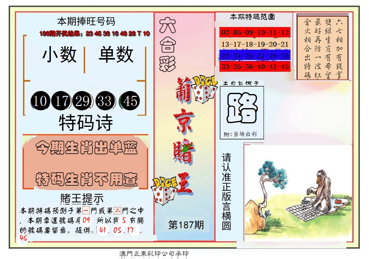 新澳彩187期:葡京赌王彩