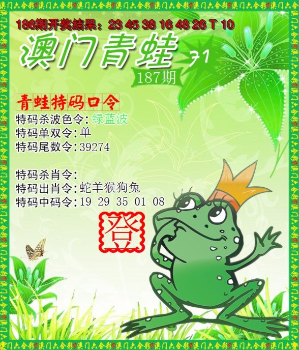 新澳彩187期:青蛙系列71