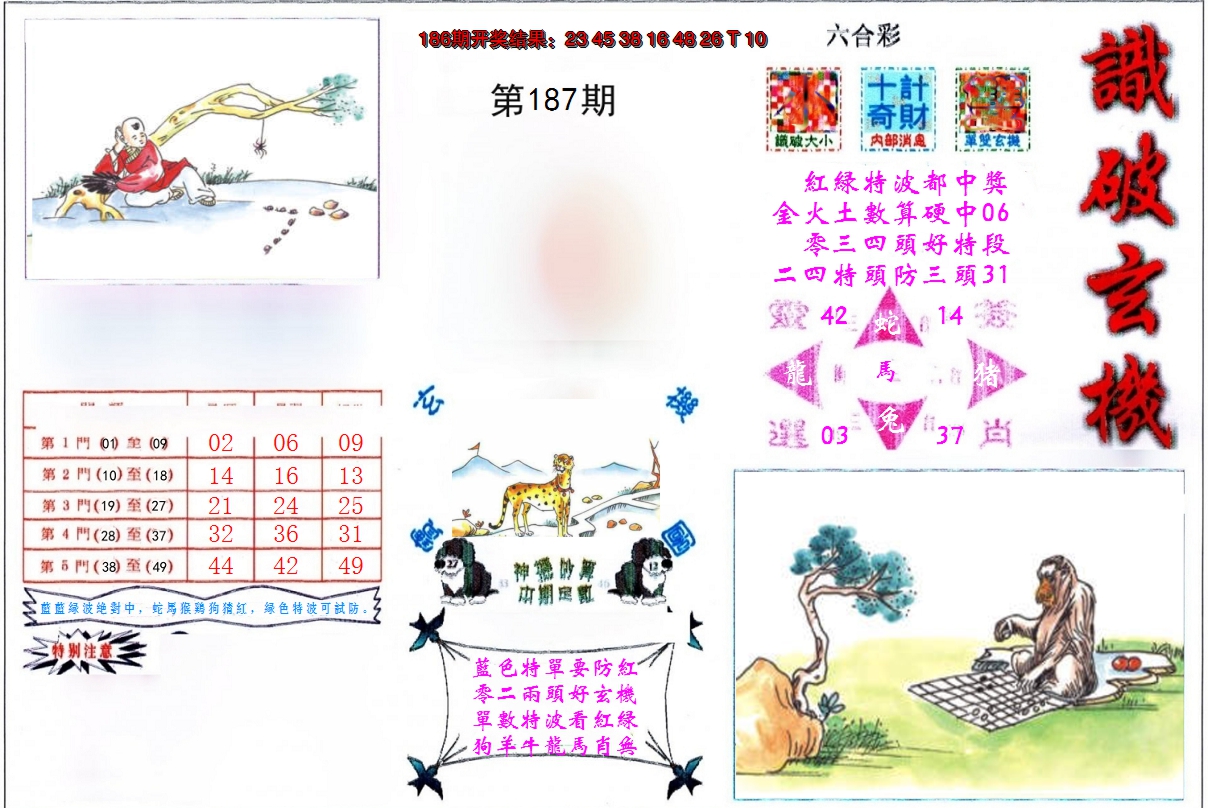 新澳彩187期:识破玄机