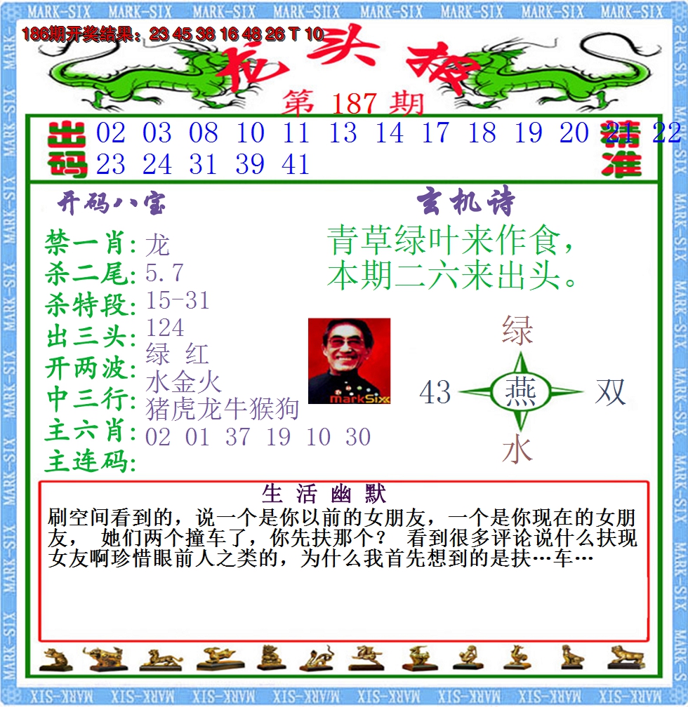 新澳彩187期:澳门龙头报