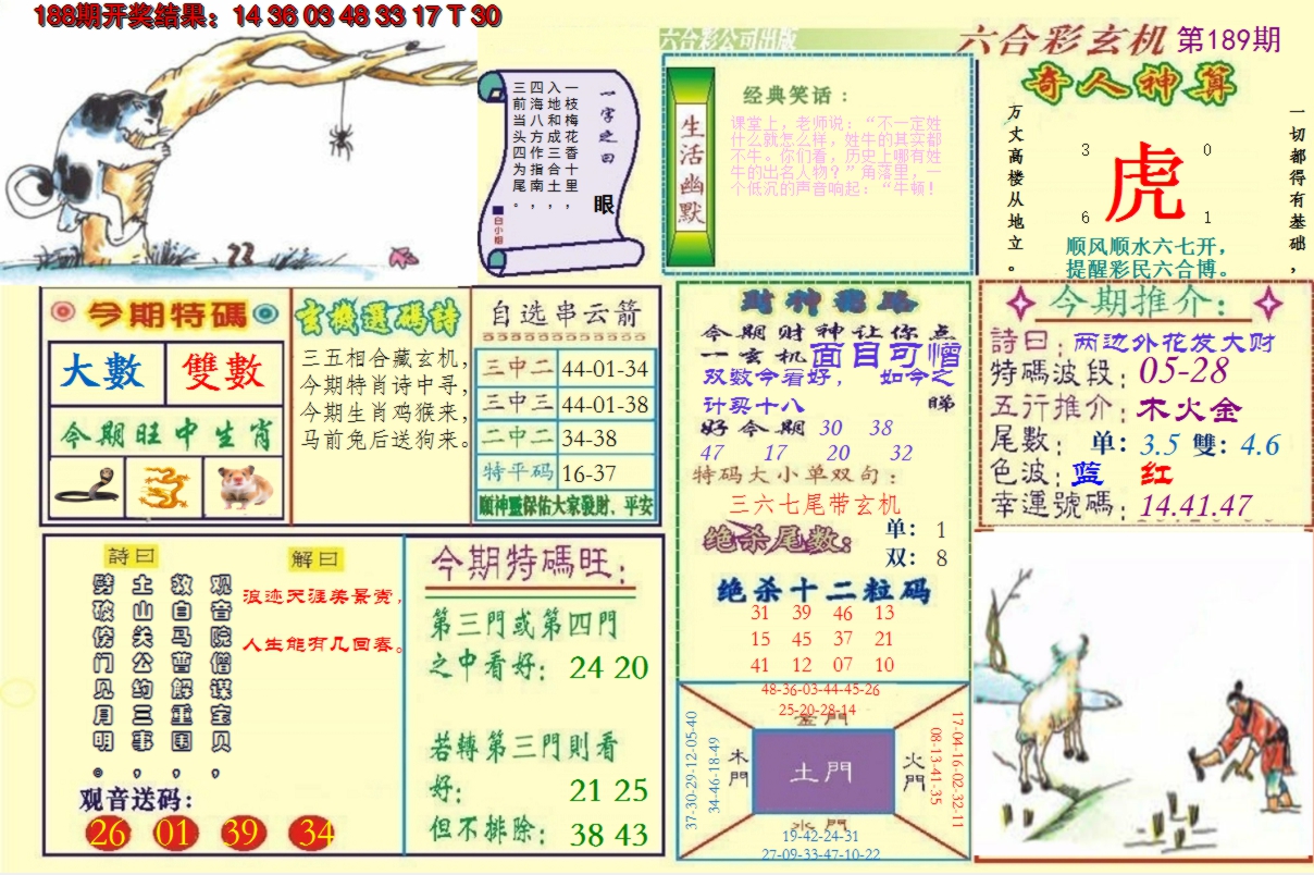 新澳彩189期:澳门六合玄机