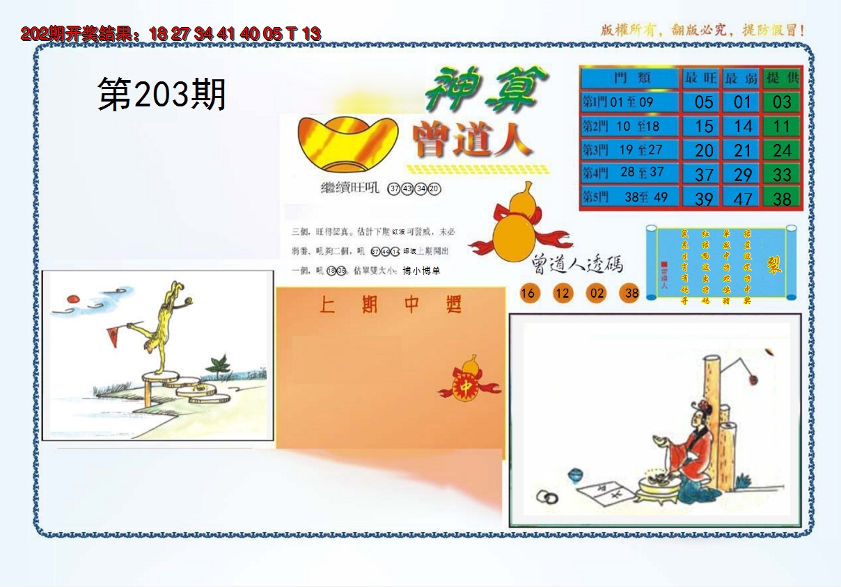 新澳彩203期:4-神算