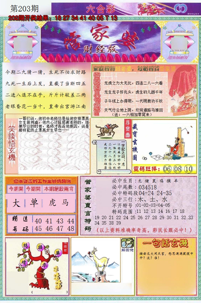 新澳彩203期:管家婆财经版