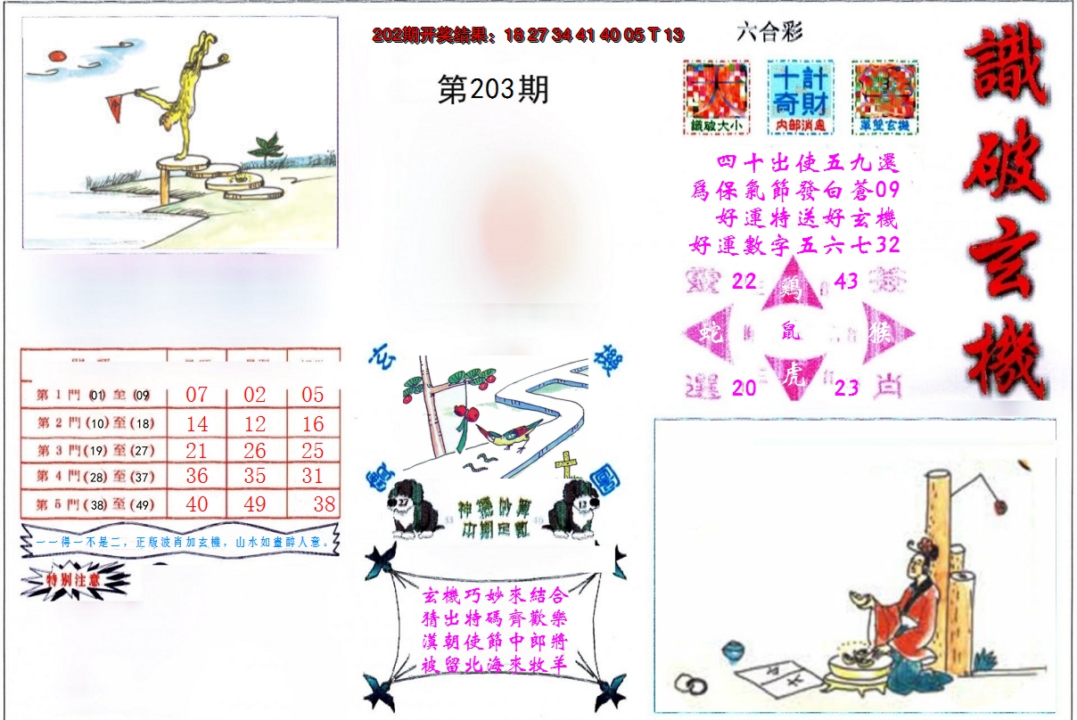 新澳彩203期:识破玄机