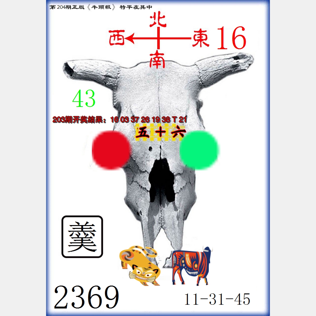 新澳彩204期:牛头报