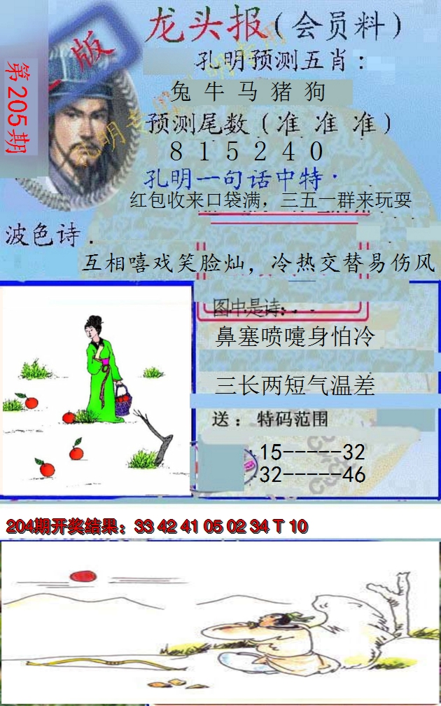 新澳彩205期:龙头报