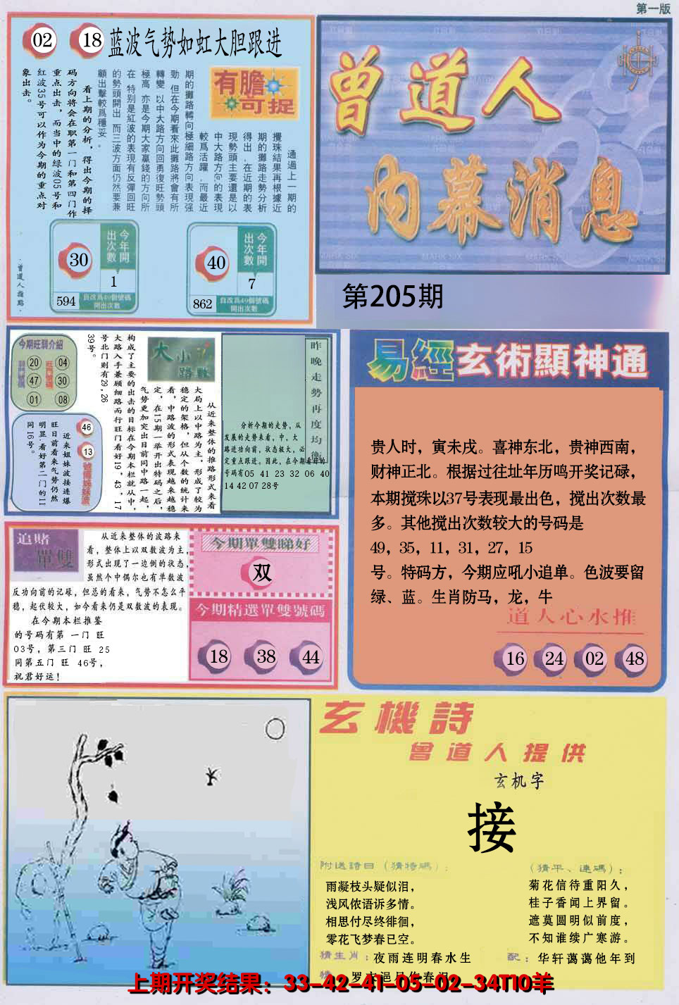 新澳彩205期:曾道人内幕消息A