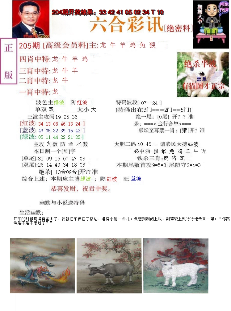 新澳彩205期:六合彩讯-2