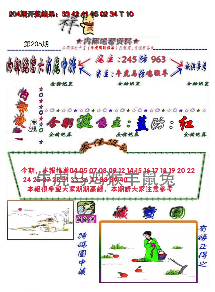 新澳彩205期:金鼠绝密图