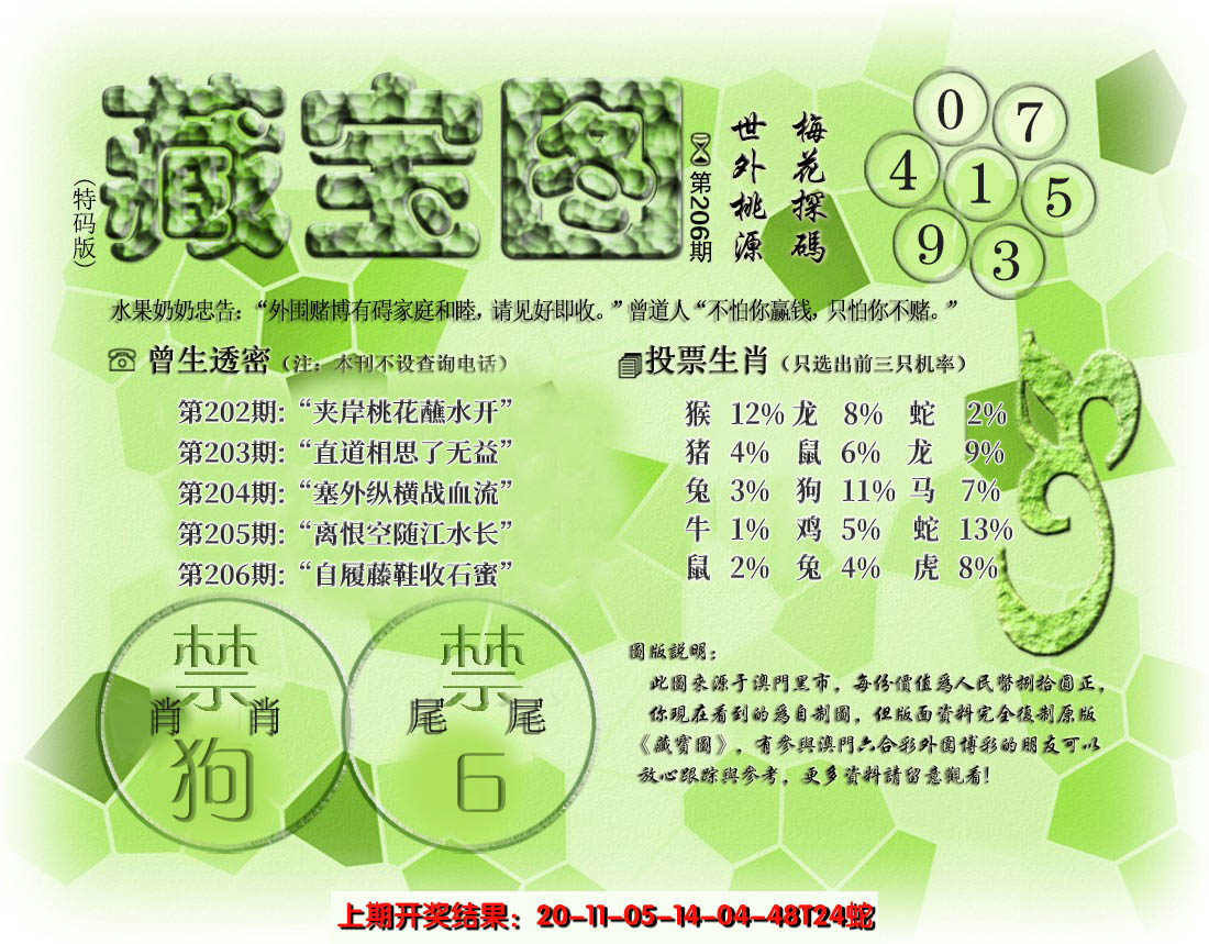 新澳彩206期:假老藏宝图