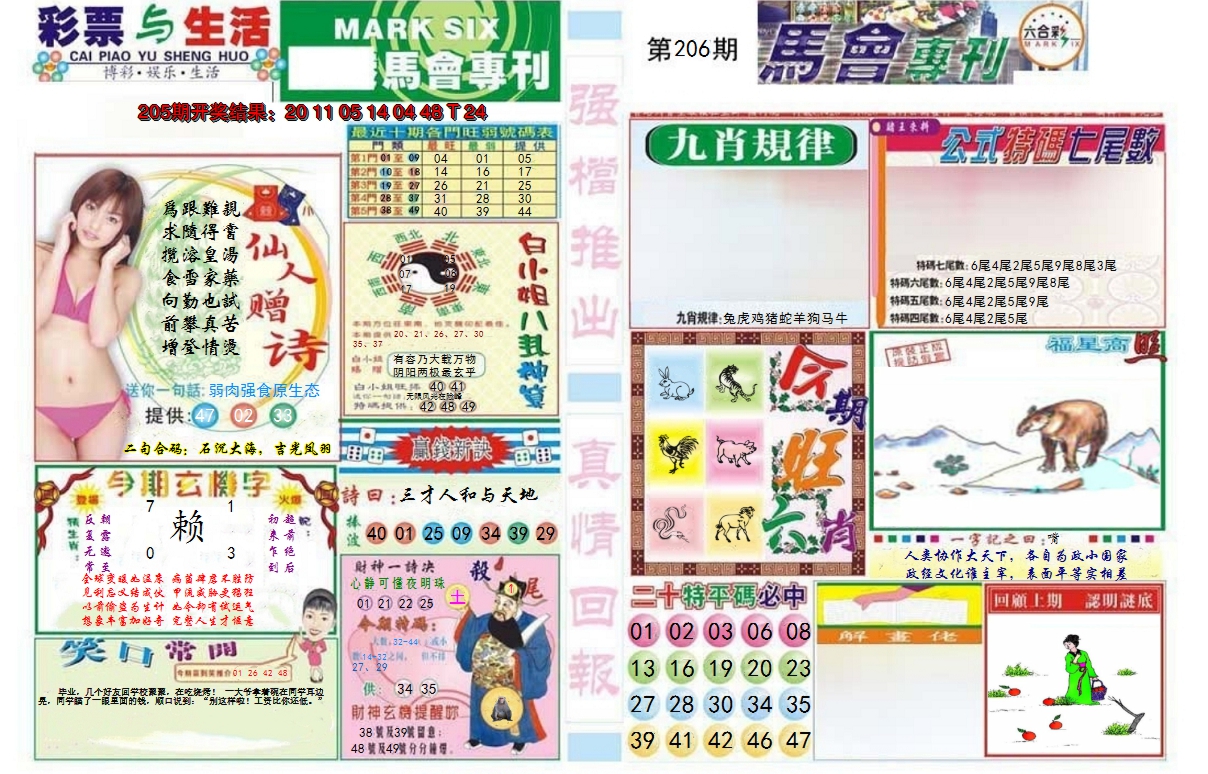 新澳彩206期:马会专刊A