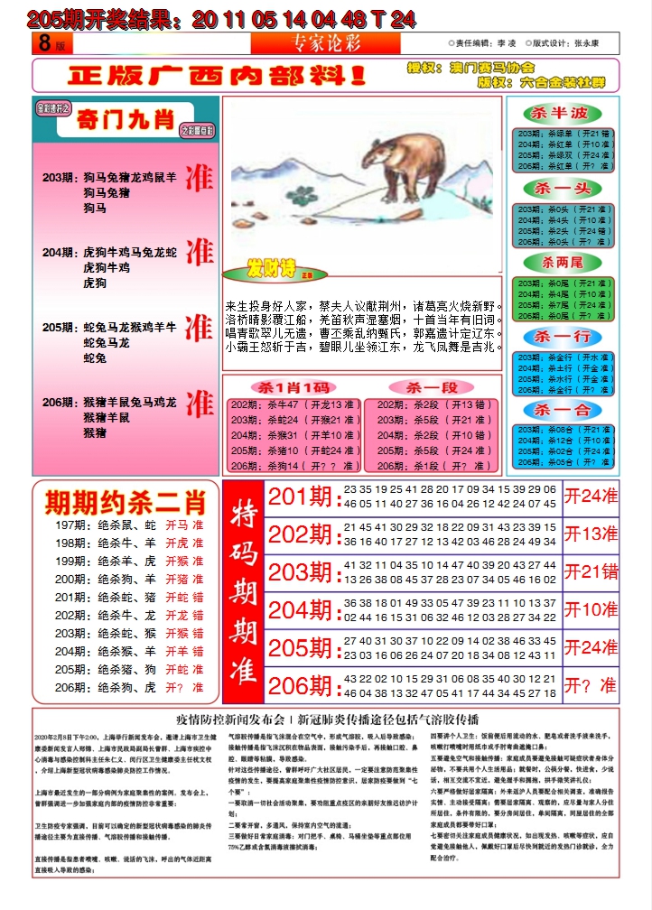 新澳彩206期:财富人家B