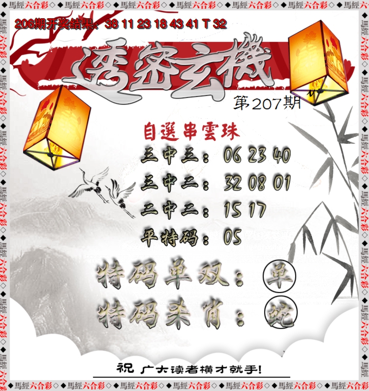 新澳彩207期:透密玄机