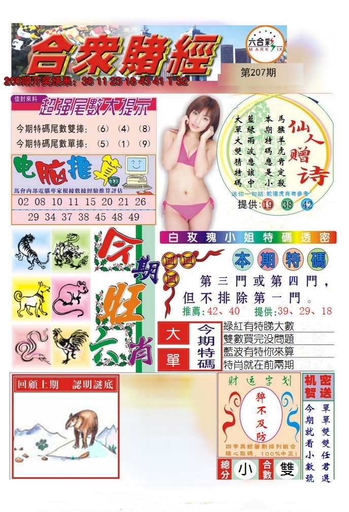 新澳彩207期:合众赌经B