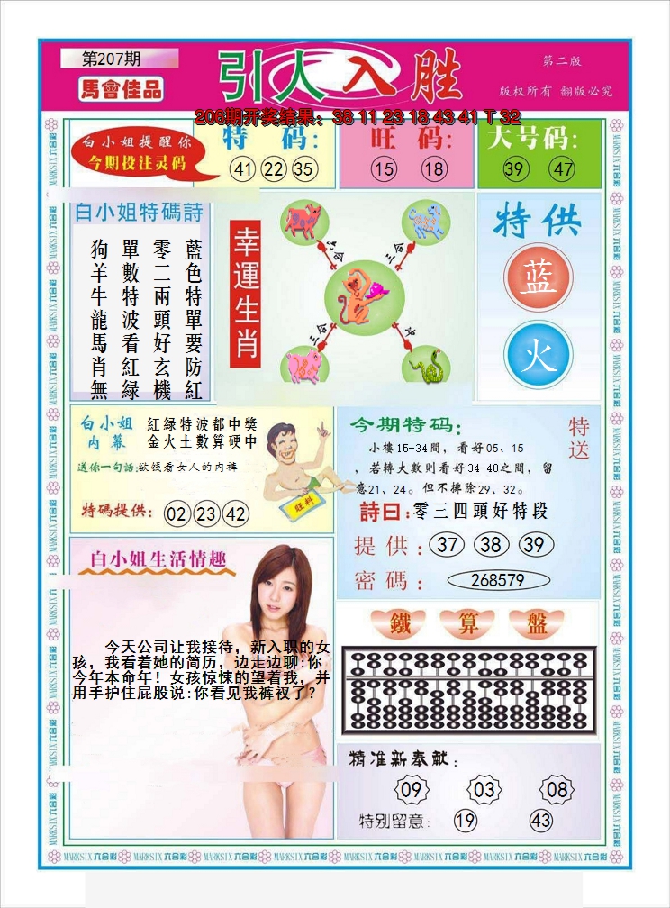 新澳彩207期:引人入胜A