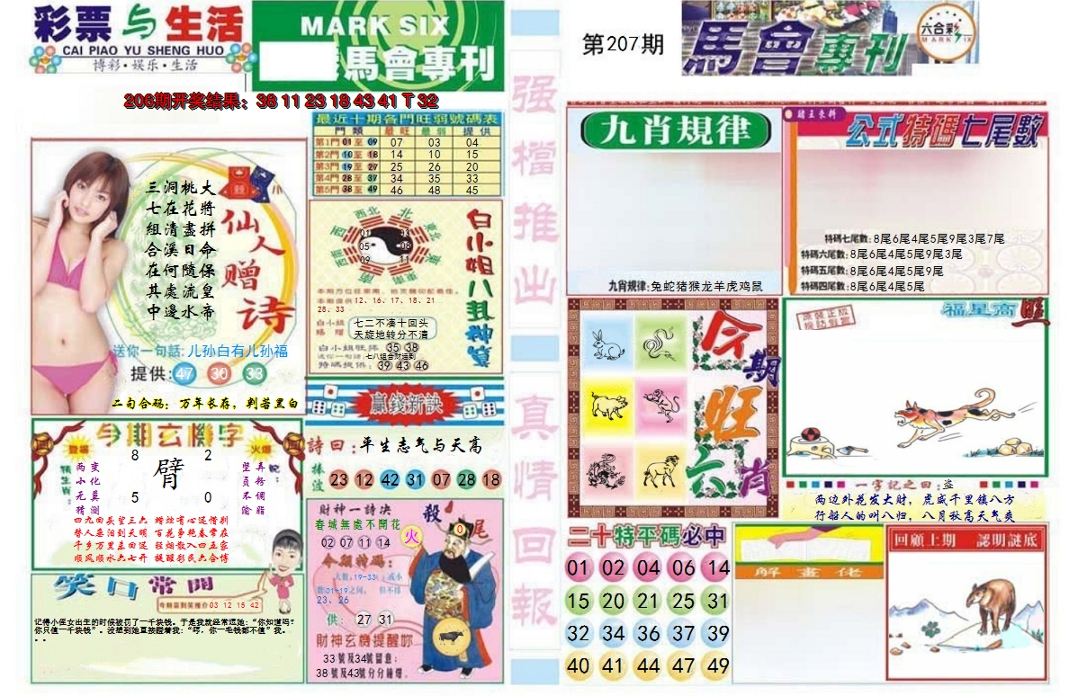 新澳彩207期:马会专刊A