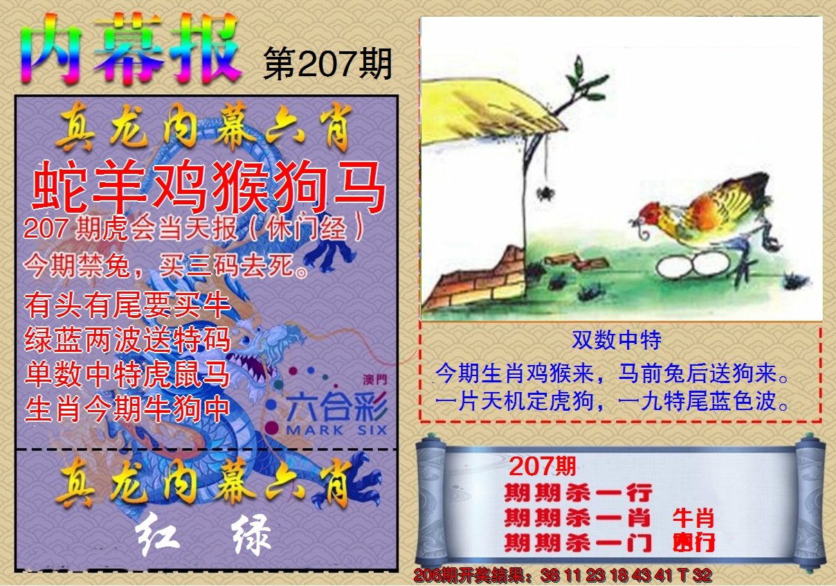 新澳彩207期:真龙内幕报