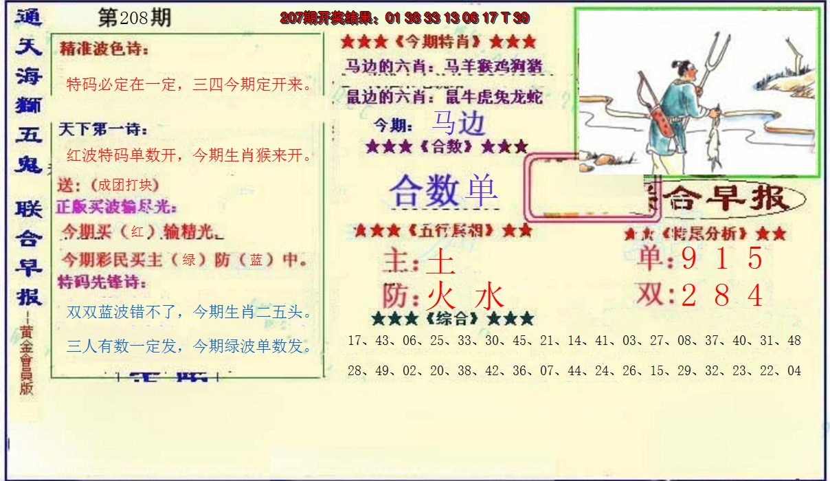 新澳彩208期:新联合早报