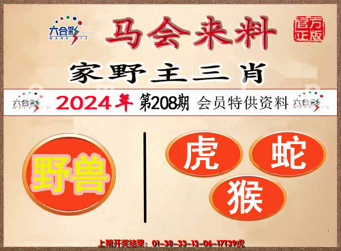 新澳彩208期:澳门来料