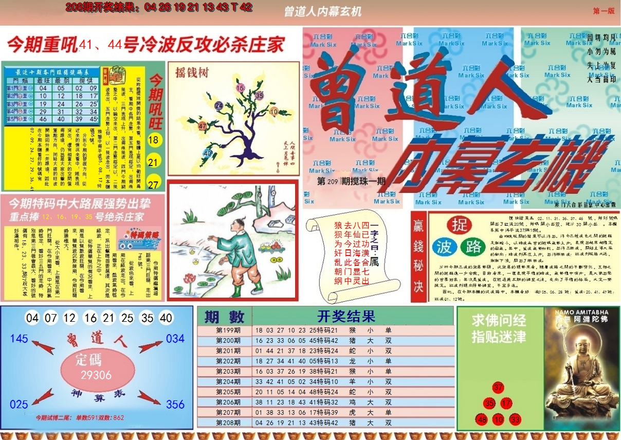 新澳彩209期:曾道人内幕A