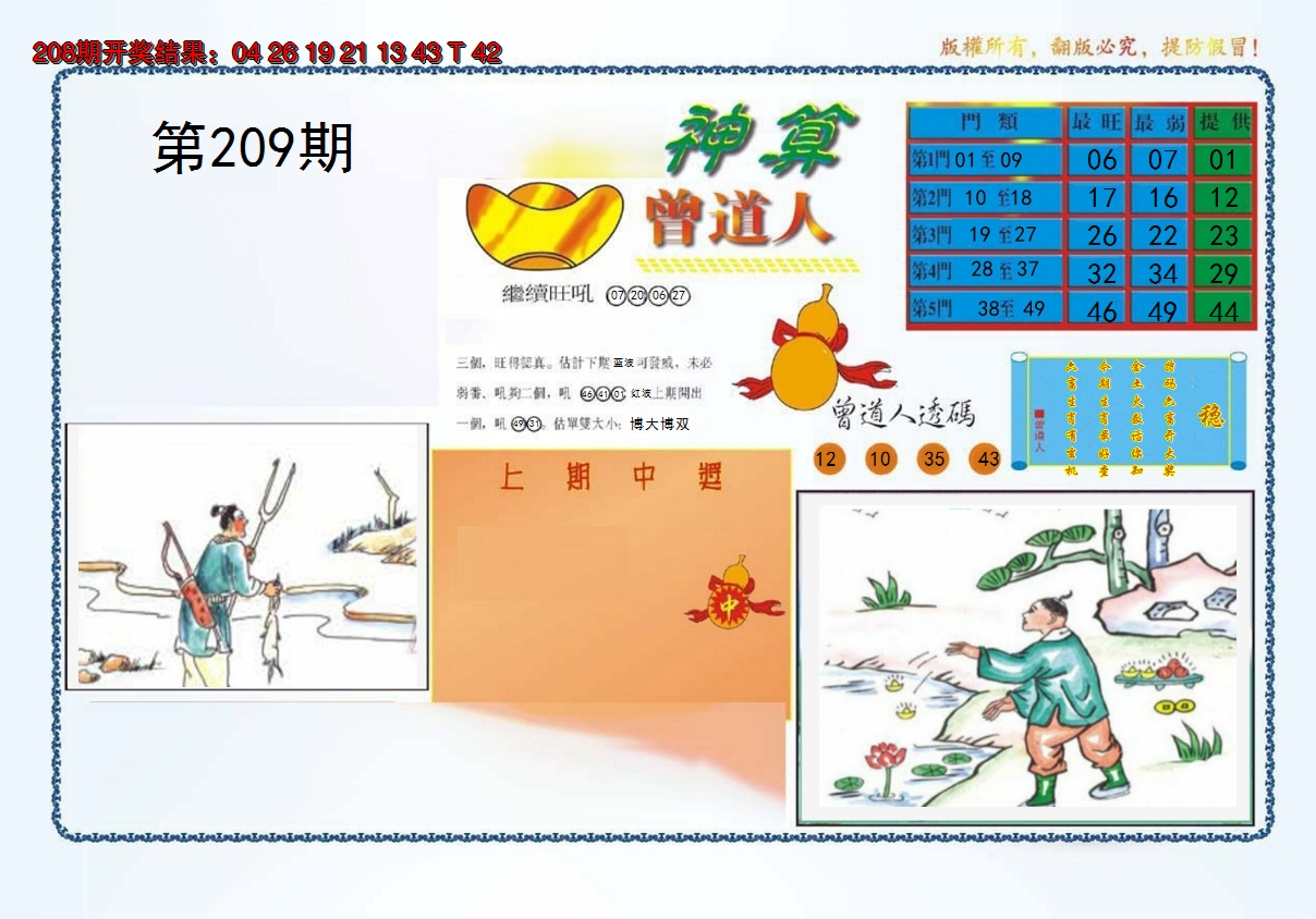 新澳彩209期:4-神算