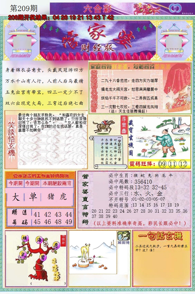 新澳彩209期:管家婆财经版