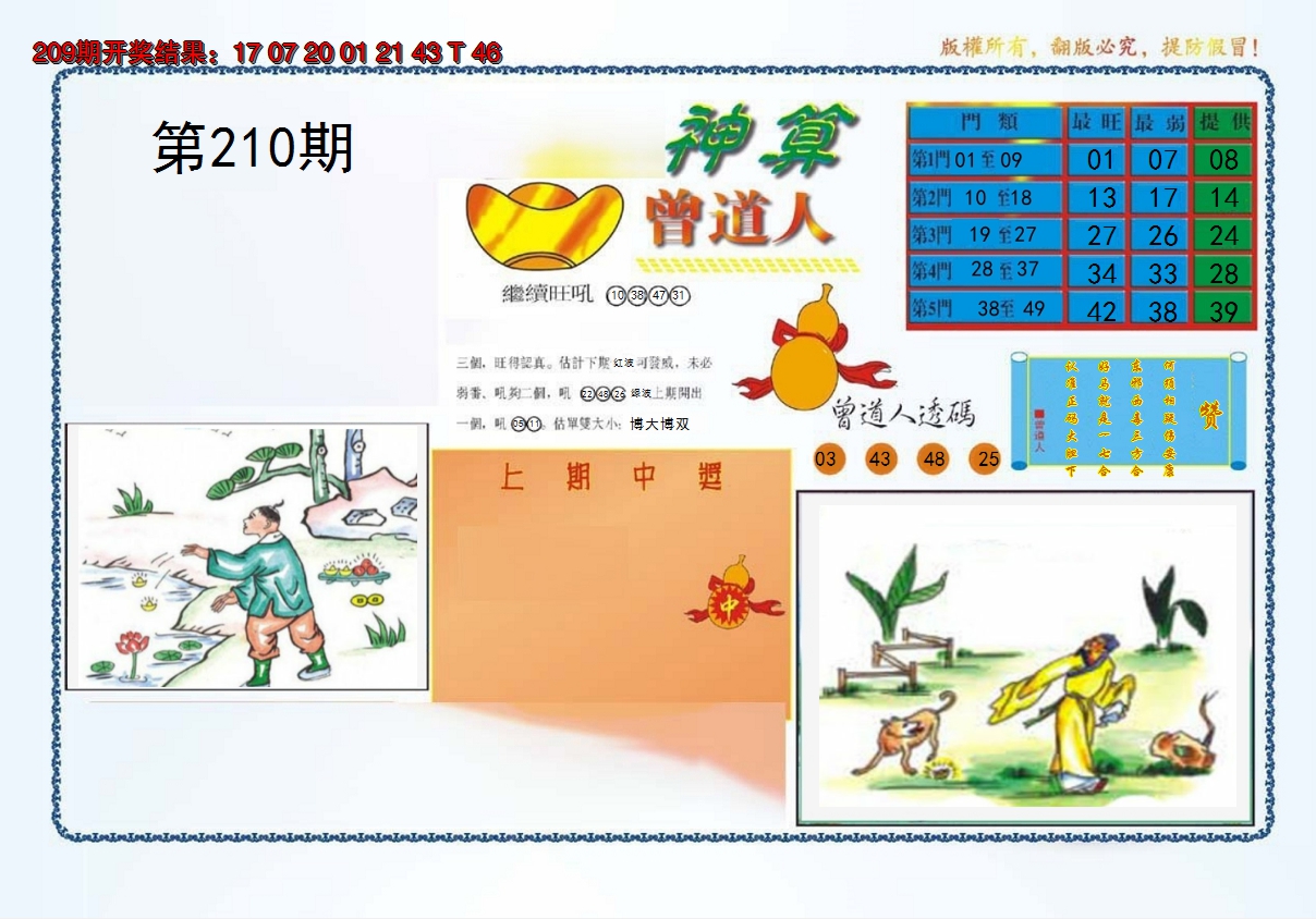 新澳彩210期:4-神算