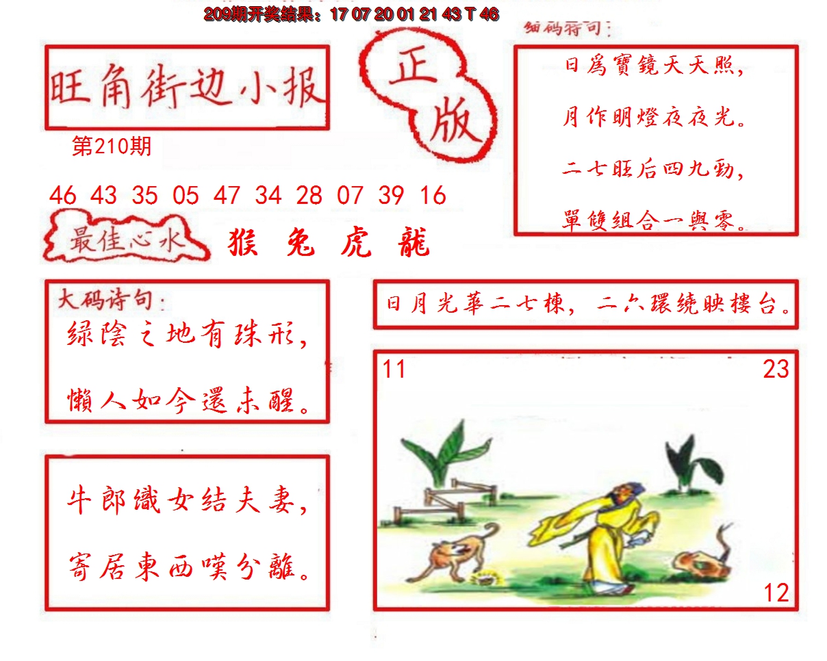 新澳彩210期:旺角街边小报