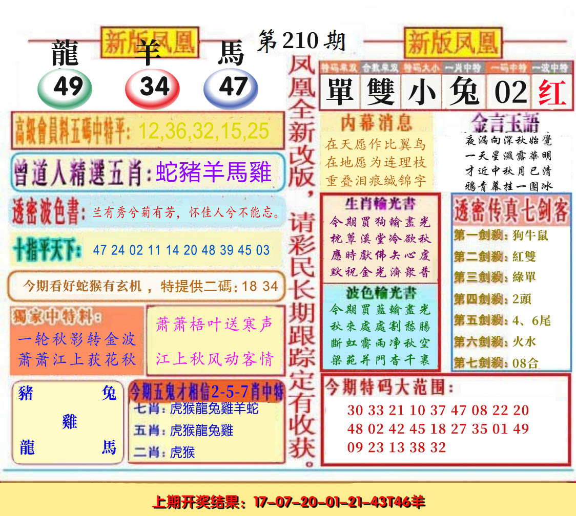 新澳彩210期:二代凤凰报