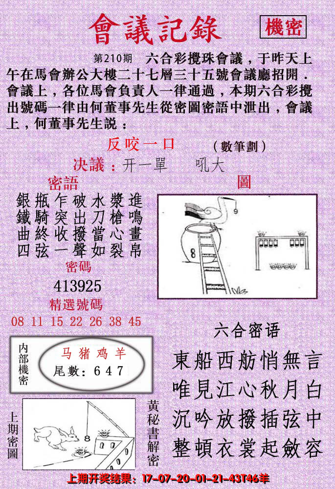 新澳彩210期:会议记录