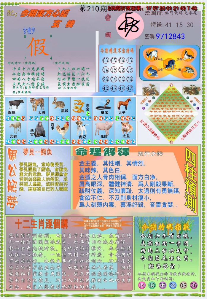 新澳彩210期:(新版)东方心经B