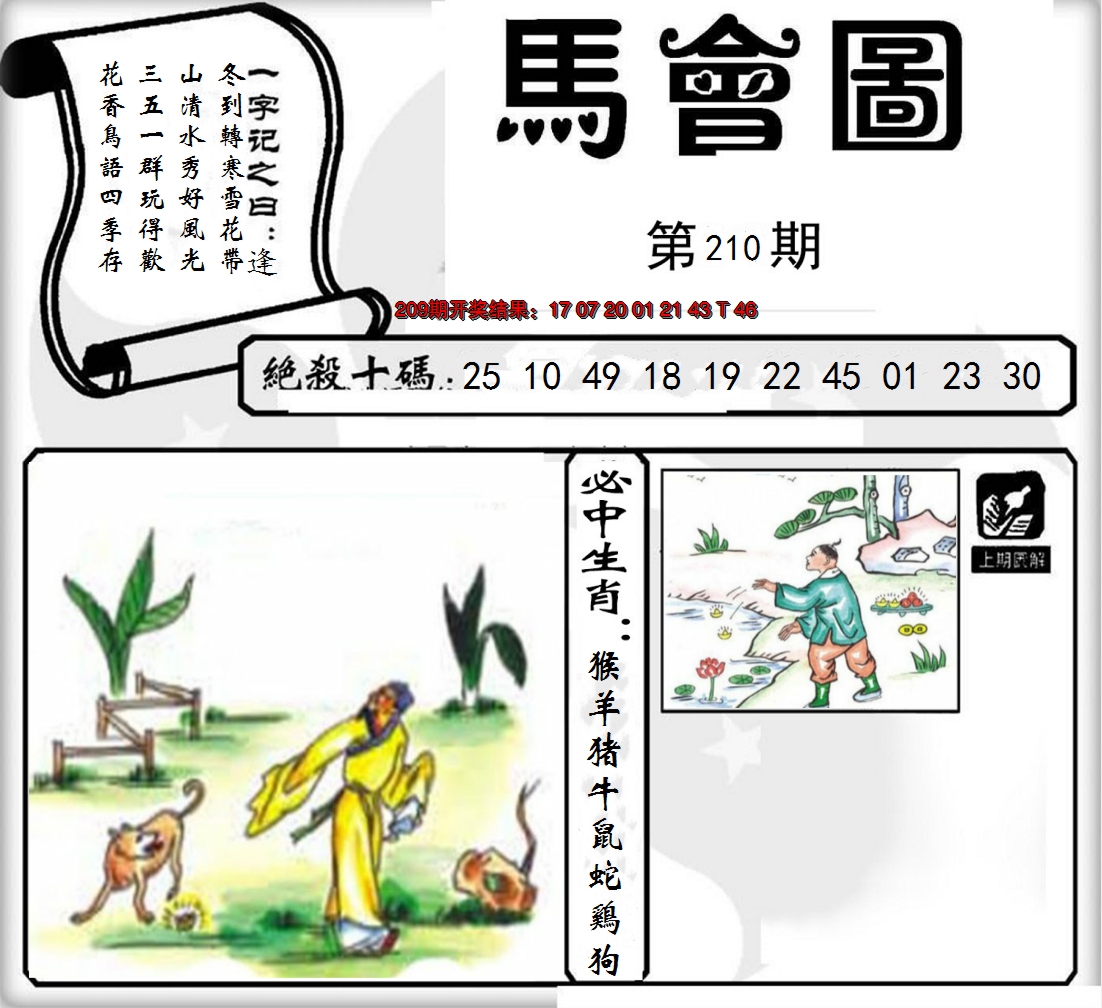 新澳彩210期:马会图