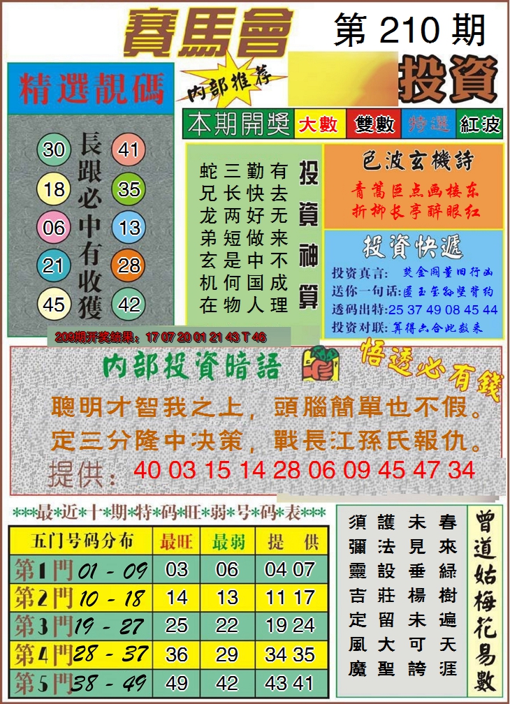 新澳彩210期:马会投资